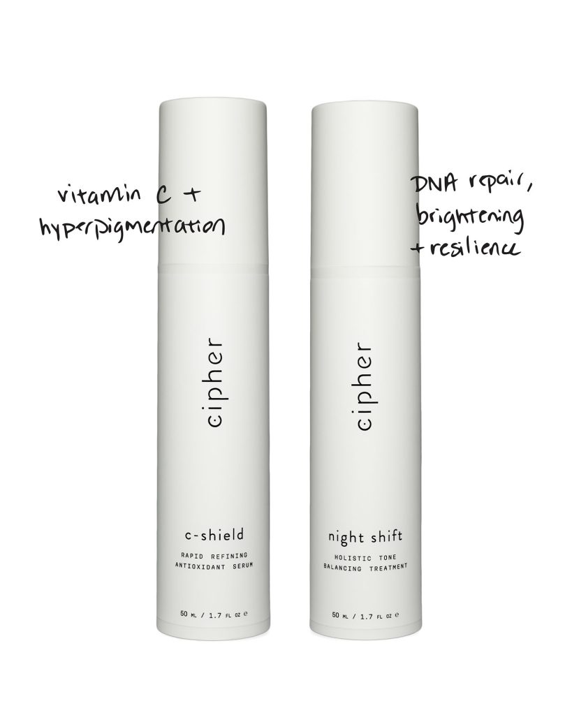 cipher skincare pigment ii 2 pack discount bundle night shift c-shield