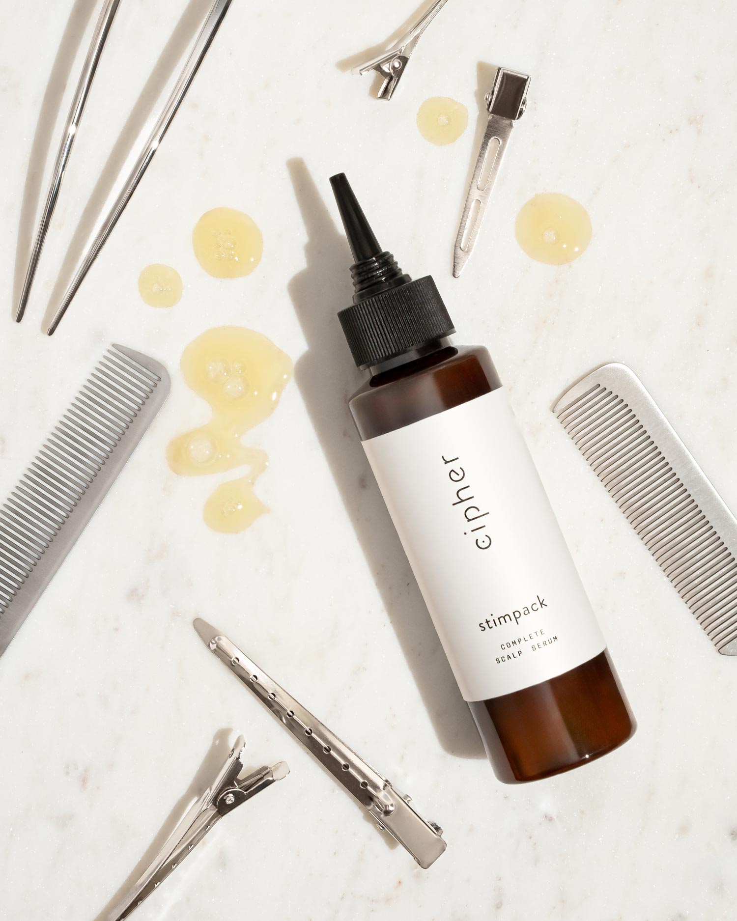 Cipher Skincare Complete Scalp Serum, Exfoliating Scalp Treatment Serum Texture Swatch