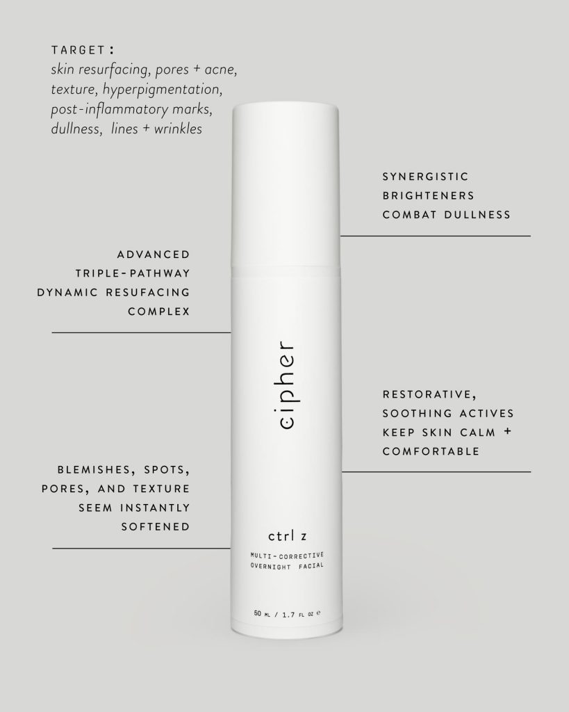 Cipher Skincare Ctrl Z multi corrective exfoliant best exfoliating serum resurfacing peel exfoliant overnight skin treatment